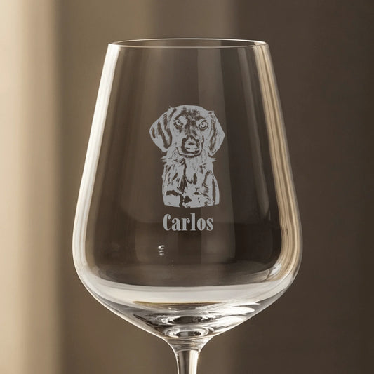 Portraitzeichnung - Individuelles Weinglas