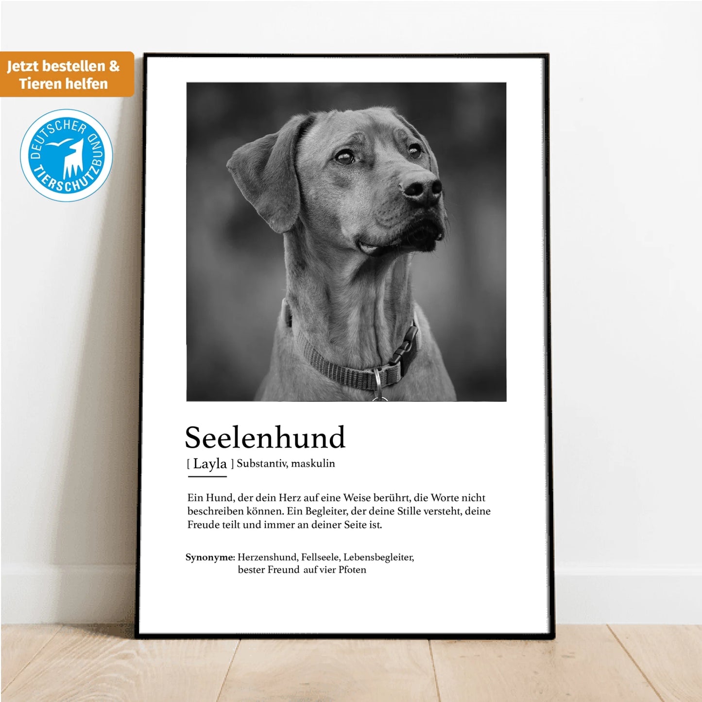 Definition Seelentier (Tierschutz Edition) - Individuelles Poster