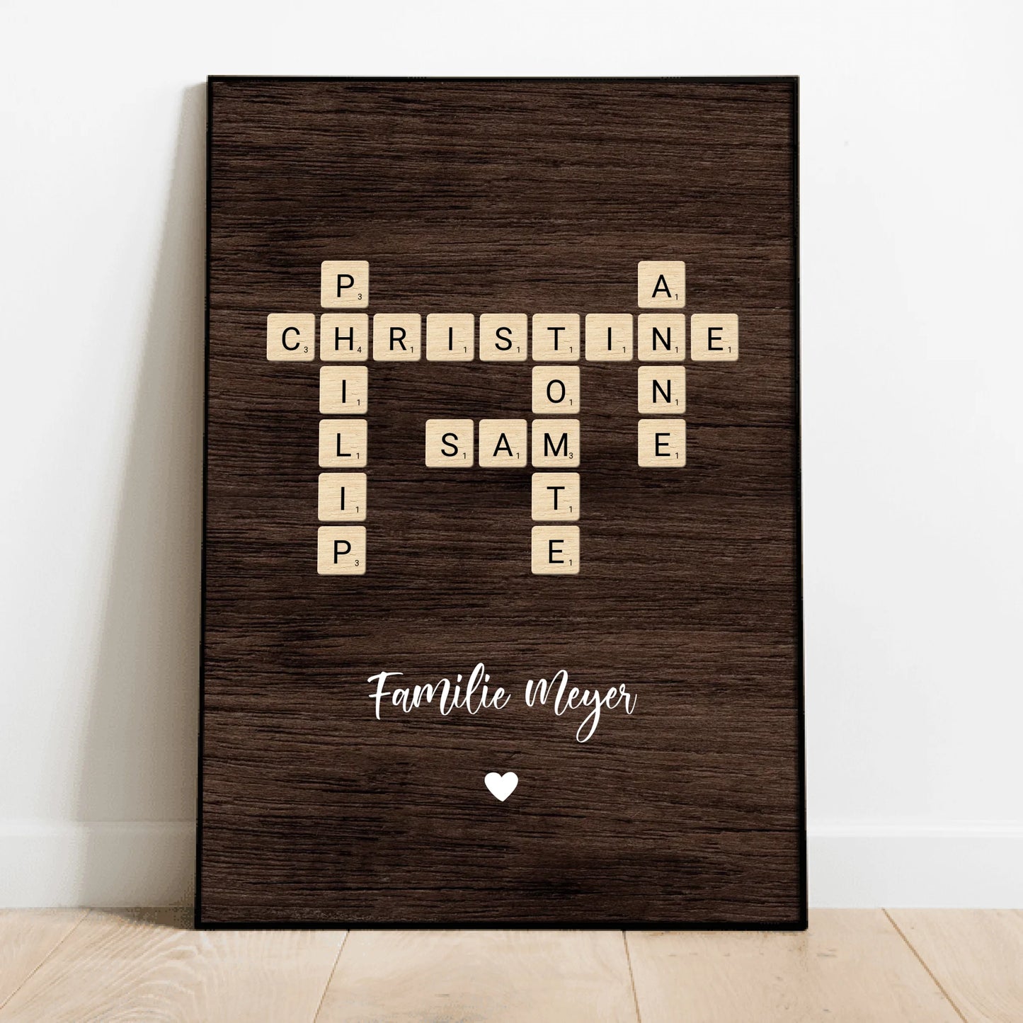 Kreuzwort Familie - Individuelles Poster