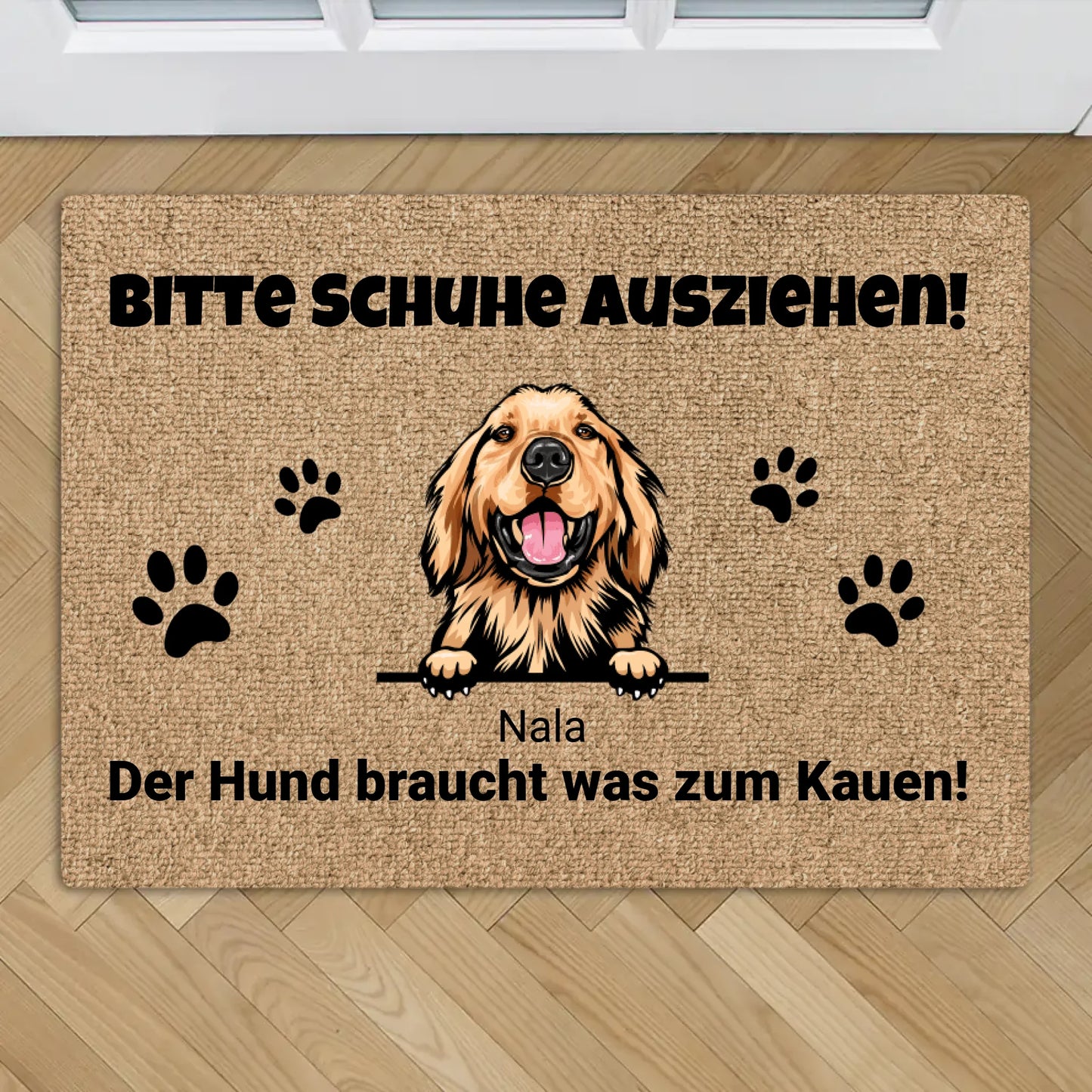 Bitte Schuhe ausziehen - Individuelle Fußmatte