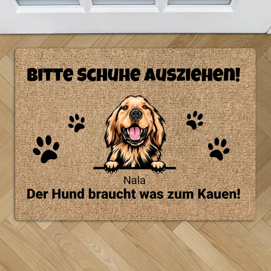 Bitte Schuhe ausziehen - Individuelle Fußmatte