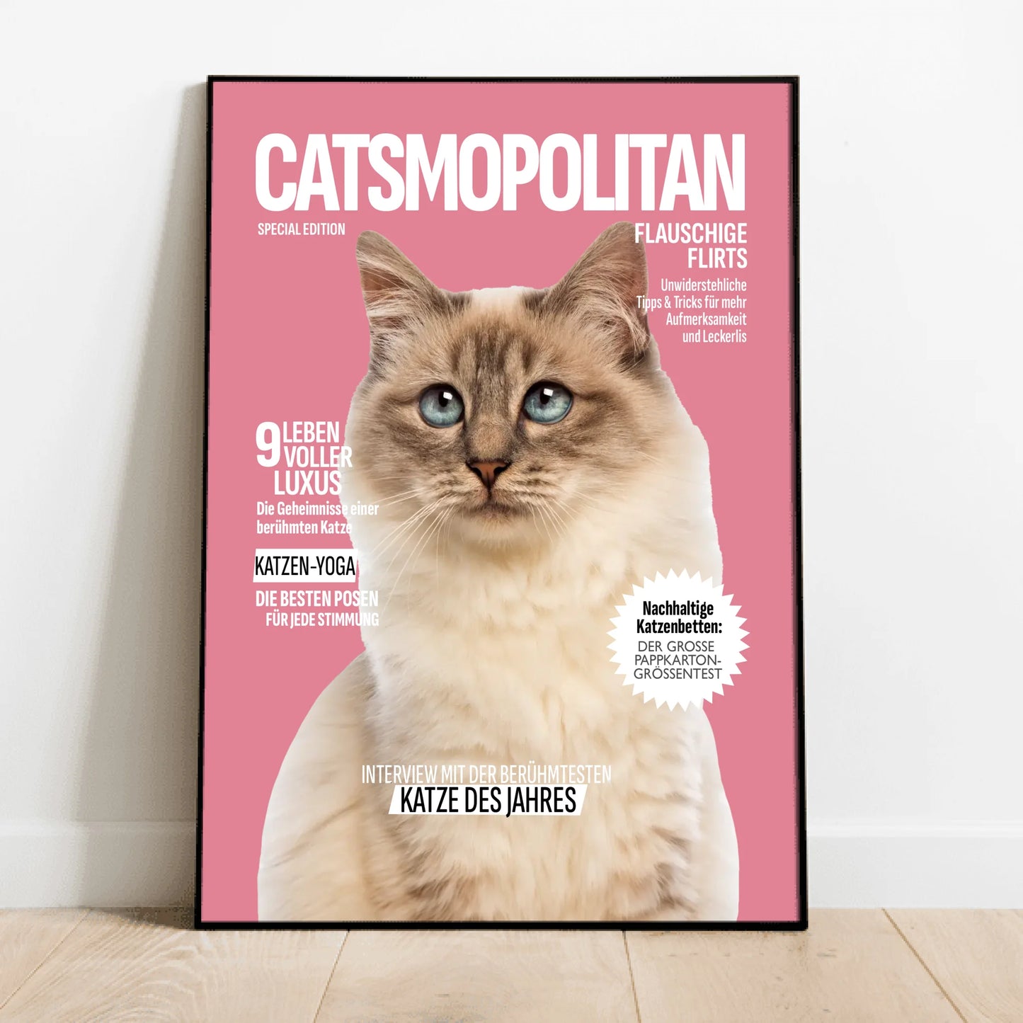 Personalisiertes Poster - Catsmopolitan mit Katze