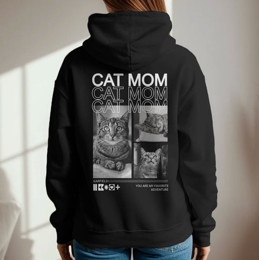 Personalisierter Hoodie - Cat Mom