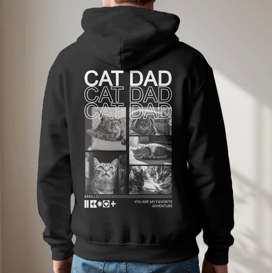 Personalisierter Hoodie - Cat Dad