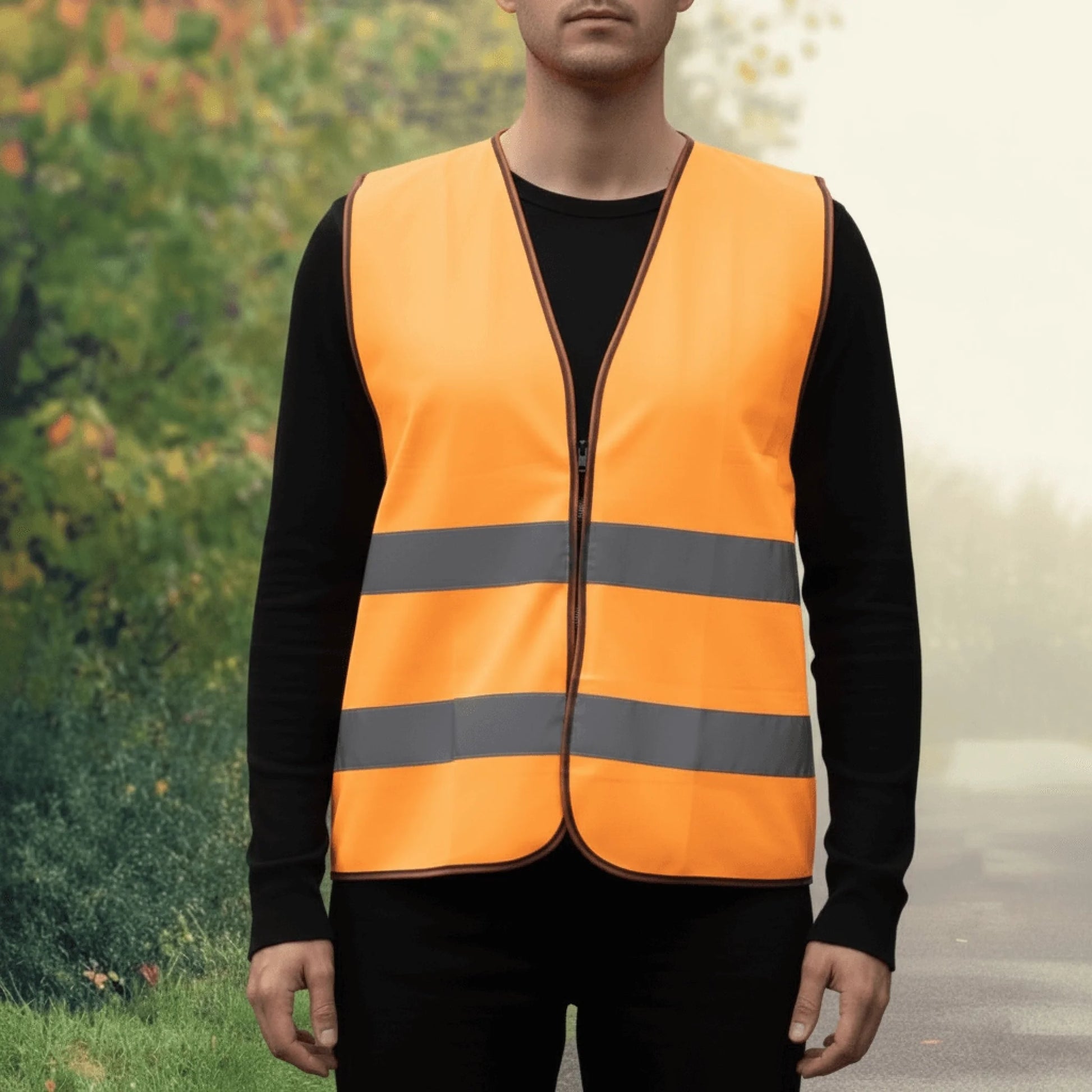 Warnweste M orange front