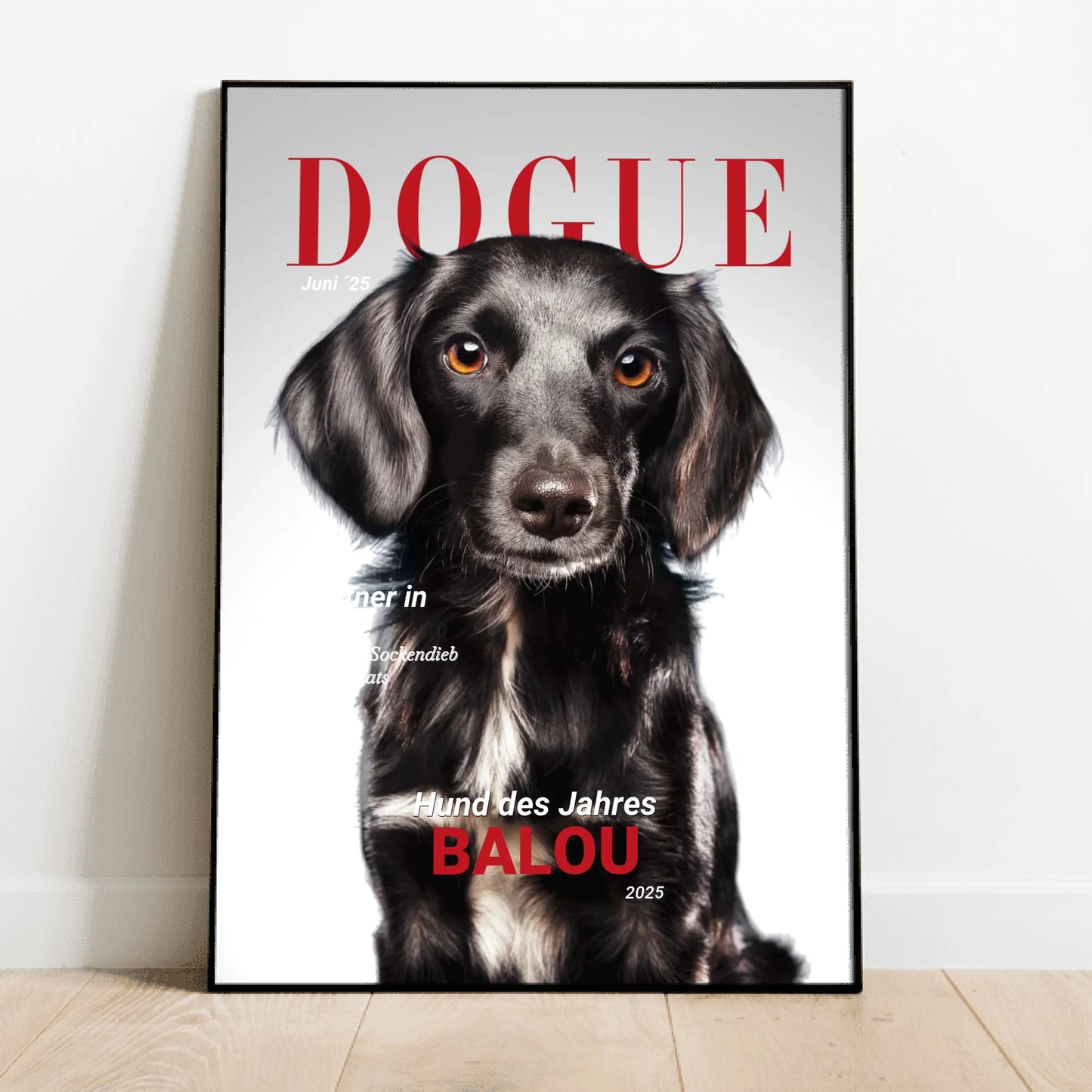 Personalisiertes Poster - Dogue mit Hund