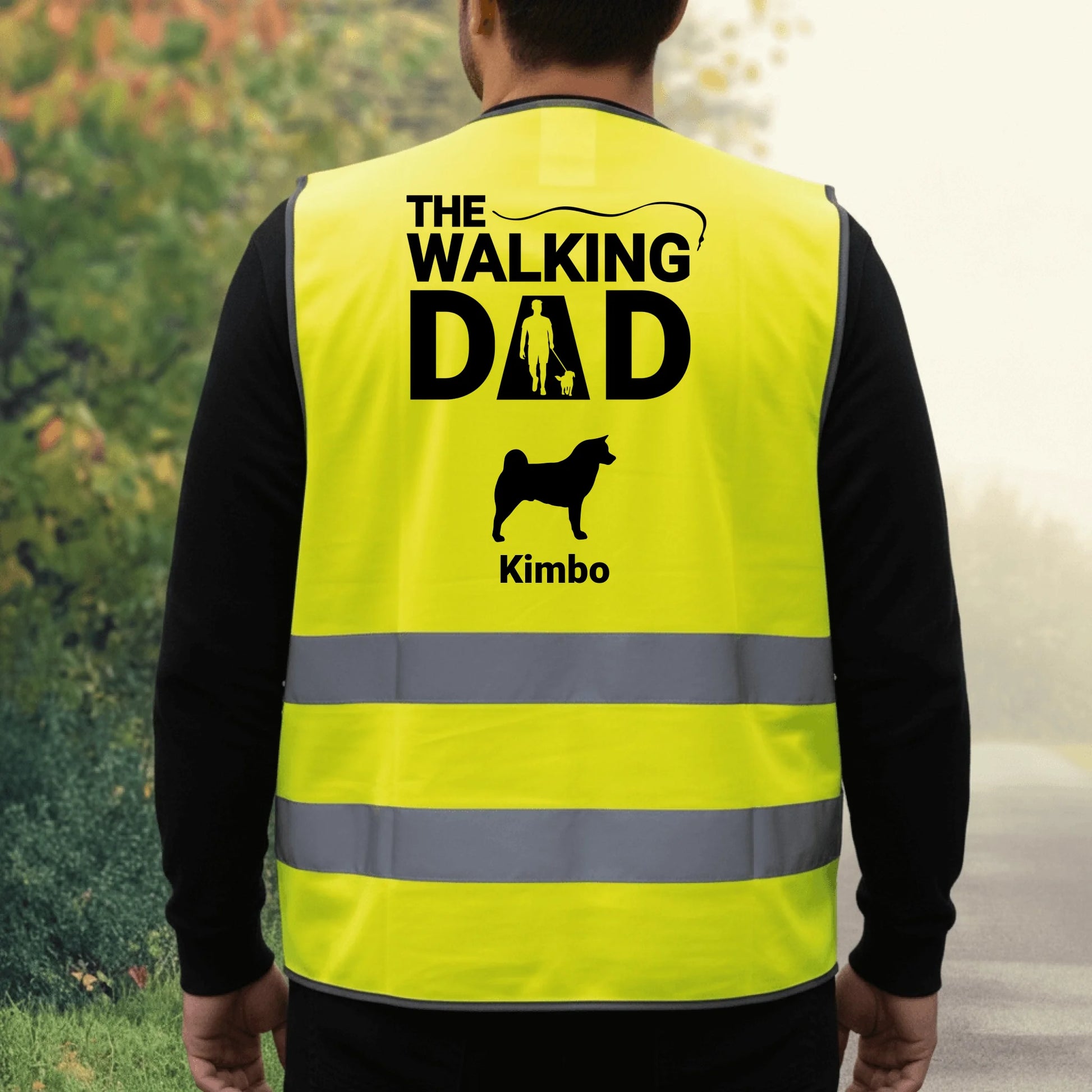 Warnweste M yellow back