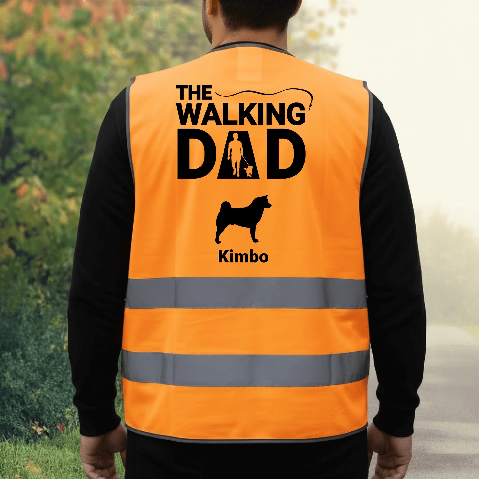 Warnweste M orange back