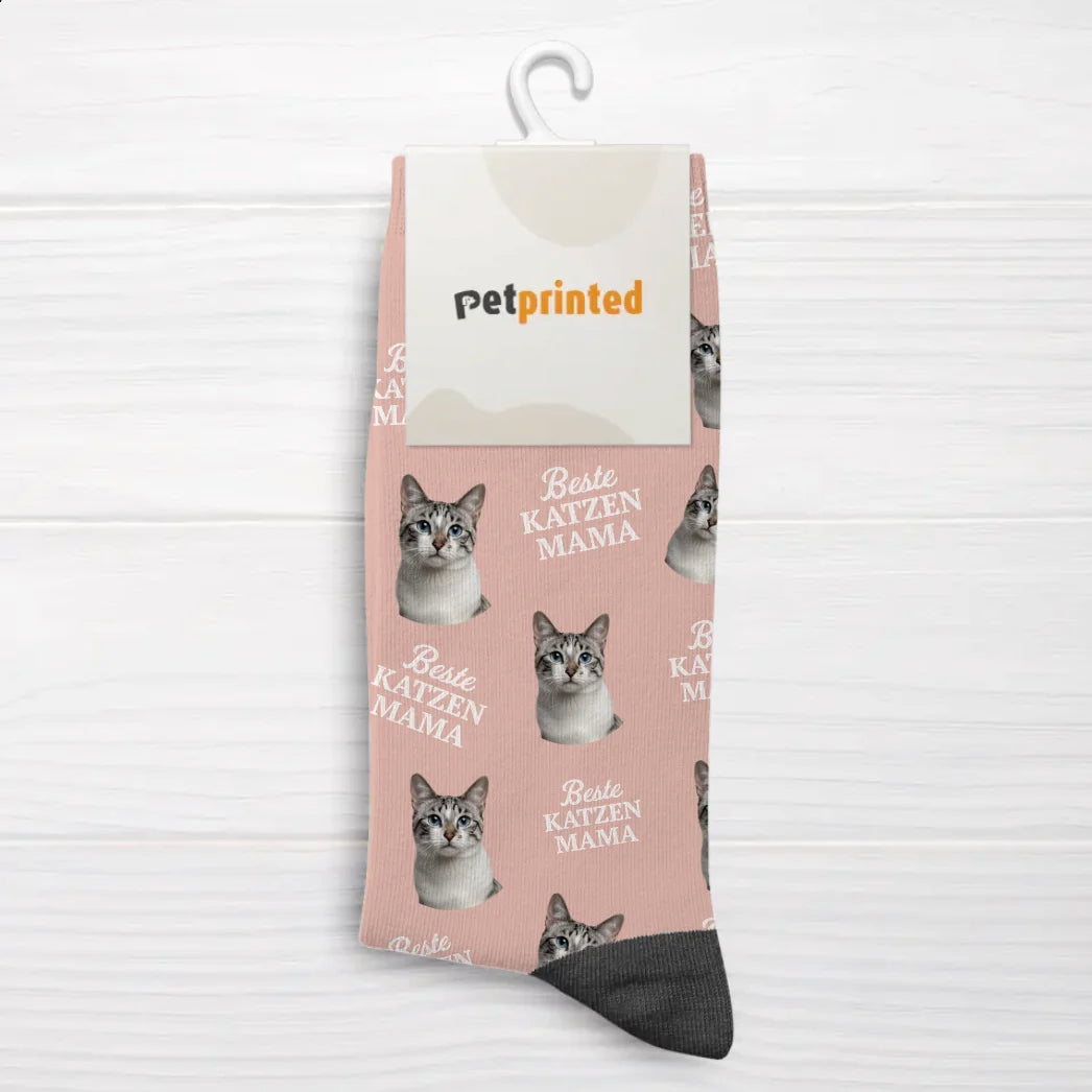 Personalisierte Socken - Beste Katzenmama