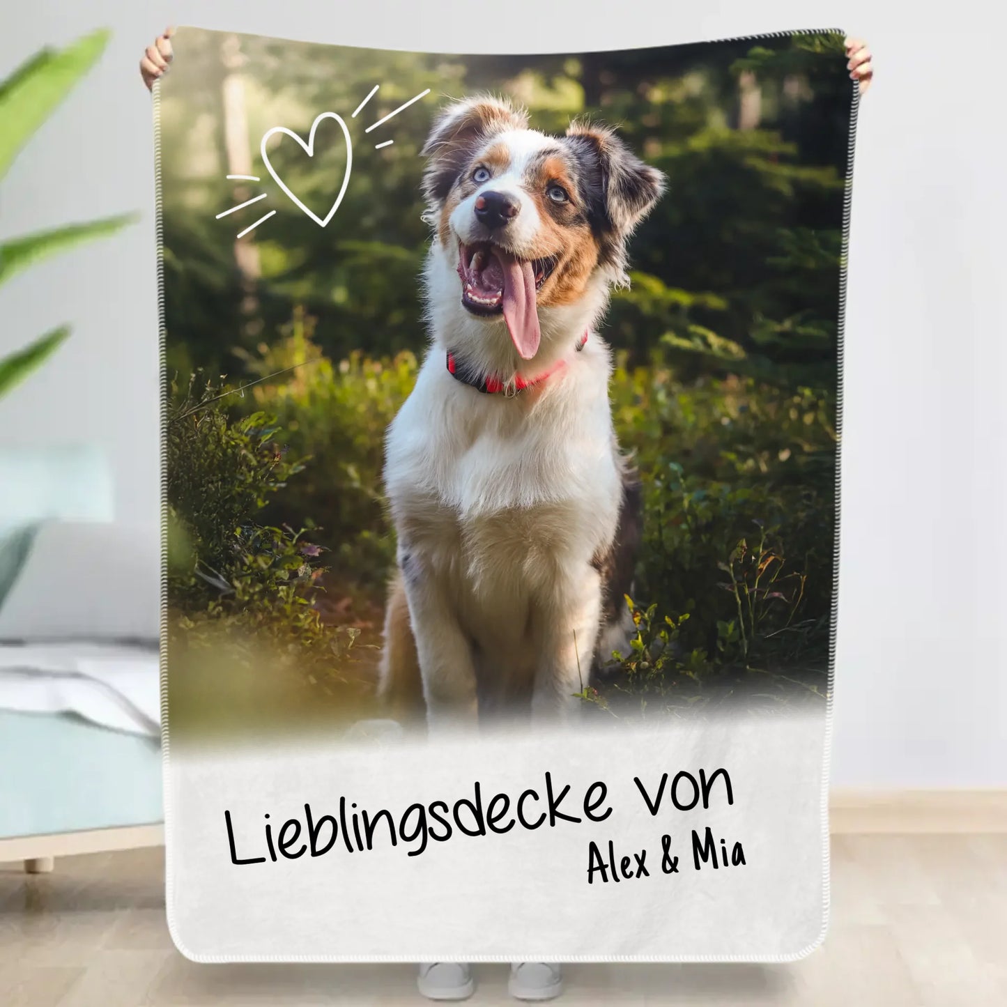 Personalisierte Decke - Lieblingsdecke Hund