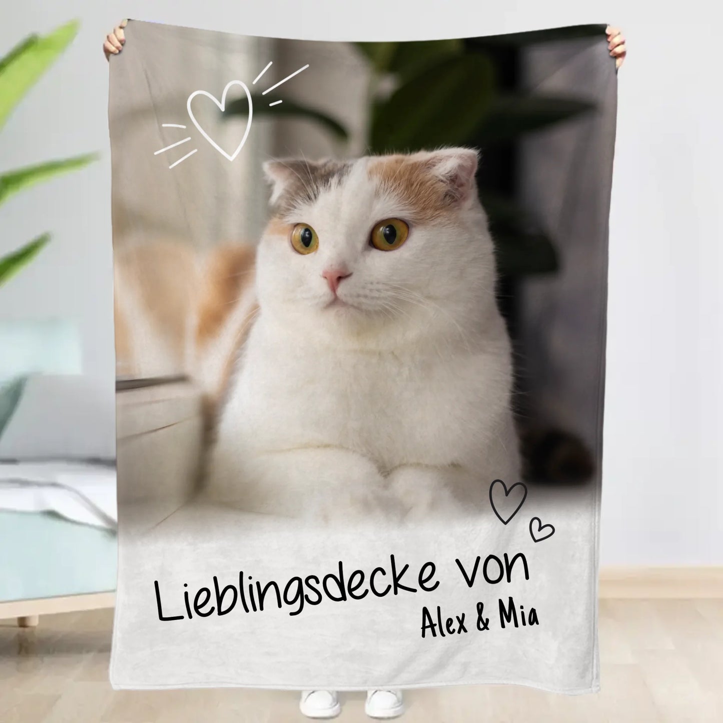 Personalisierte Decke - Lieblingsdecke Katze