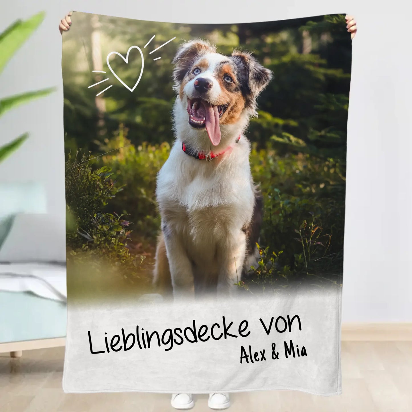 Personalisierte Decke - Lieblingsdecke Hund
