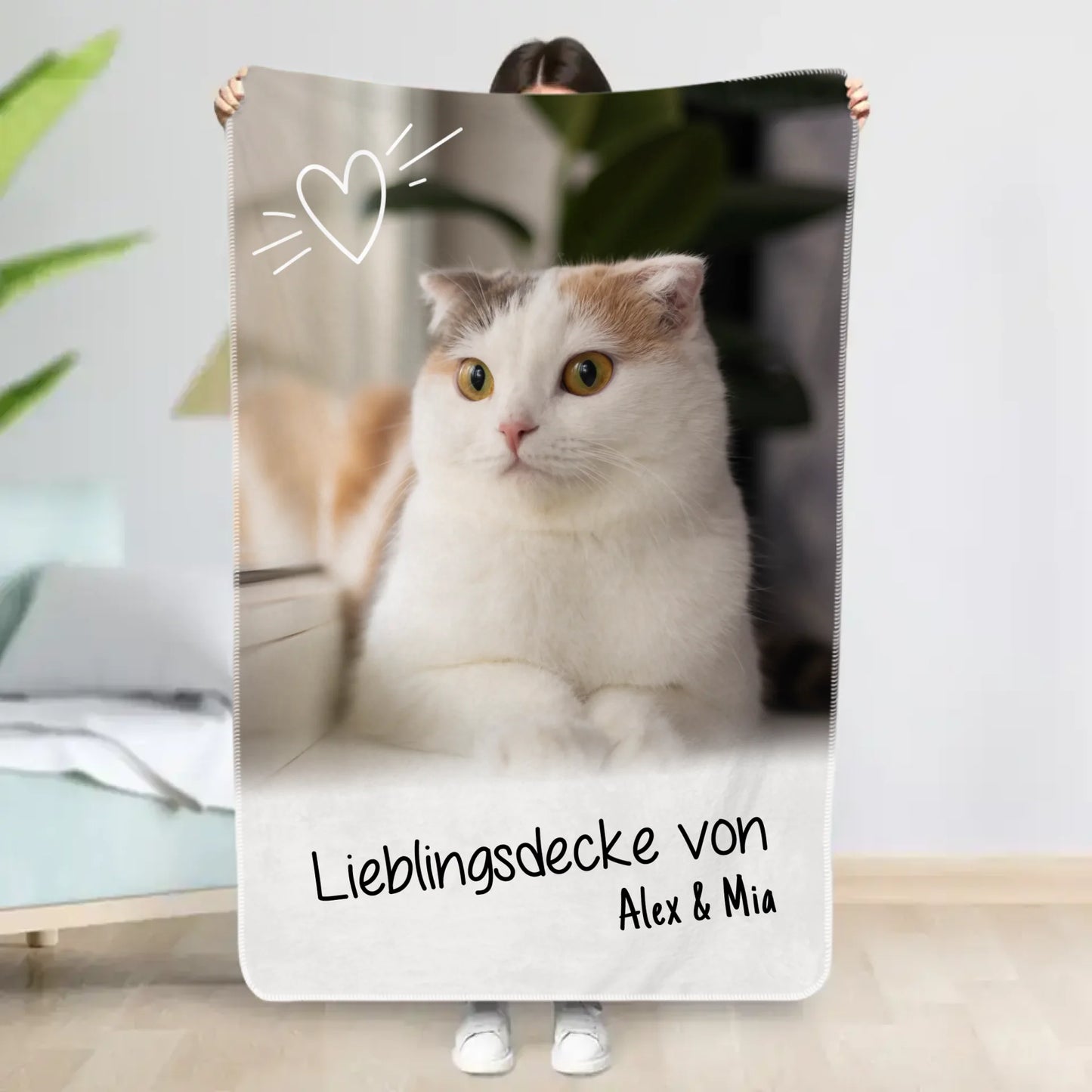 Personalisierte Decke - Lieblingsdecke Katze