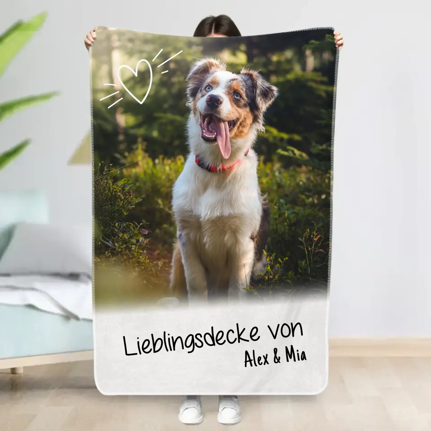 Personalisierte Decke - Lieblingsdecke Hund
