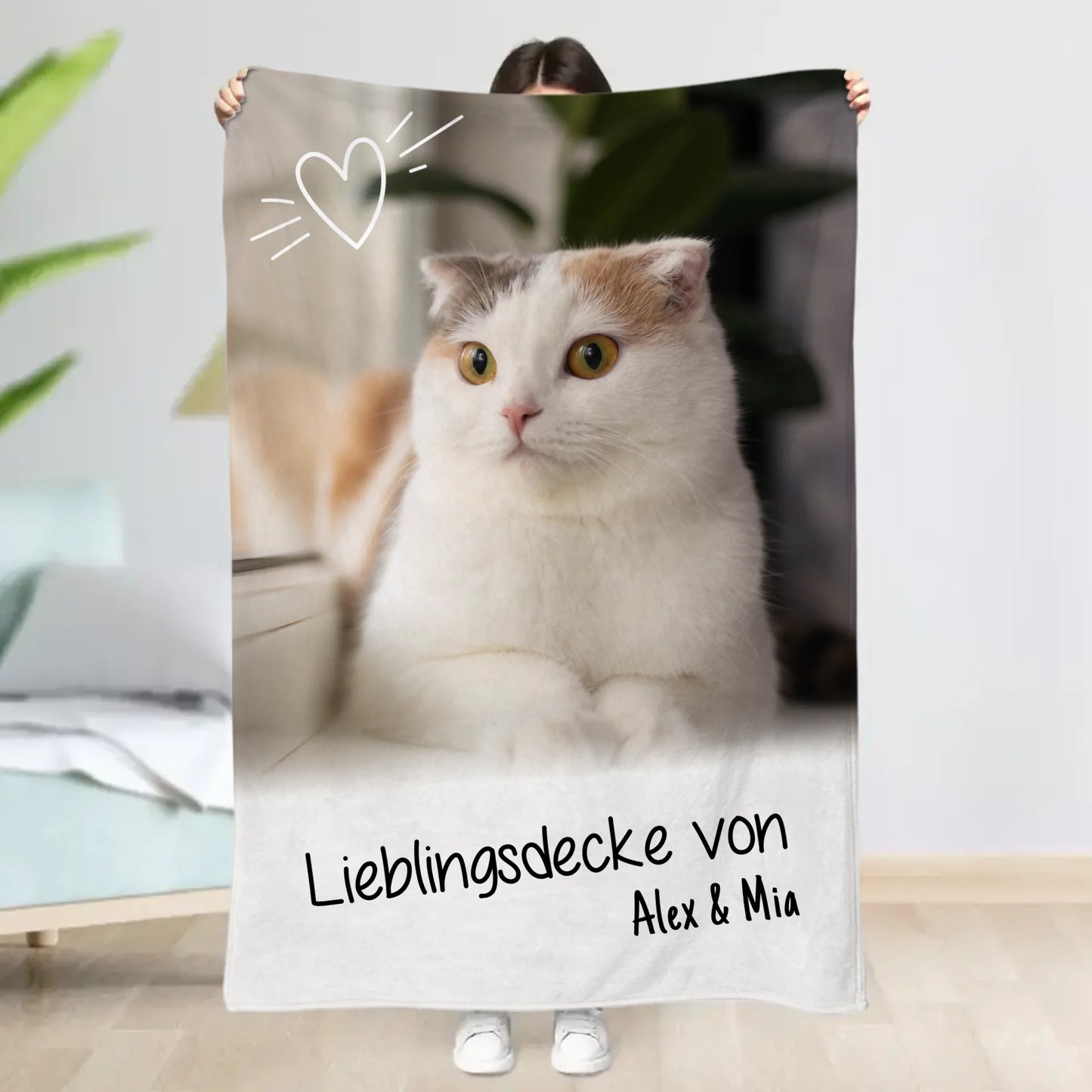 Personalisierte Decke - Lieblingsdecke Katze