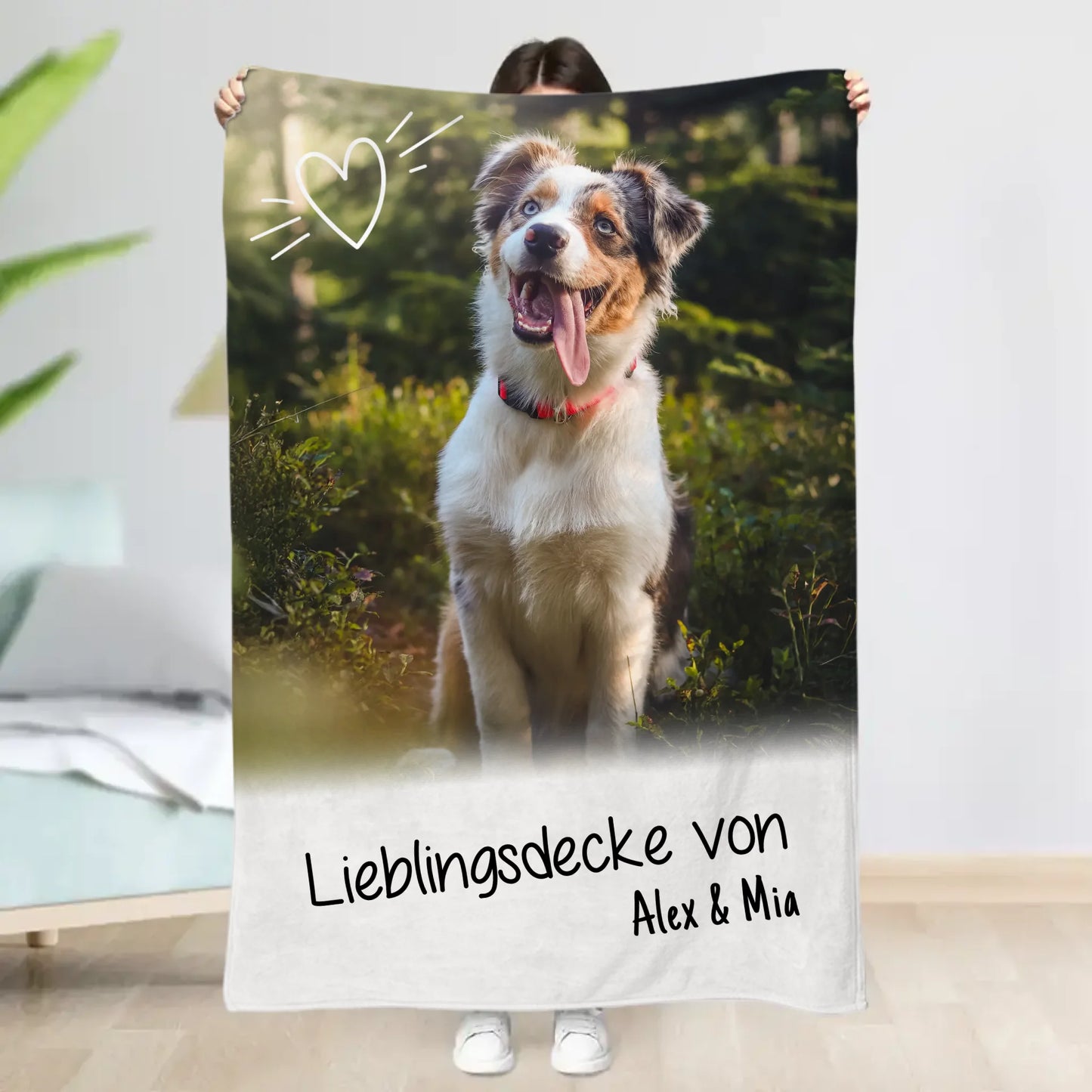 Personalisierte Decke - Lieblingsdecke Hund