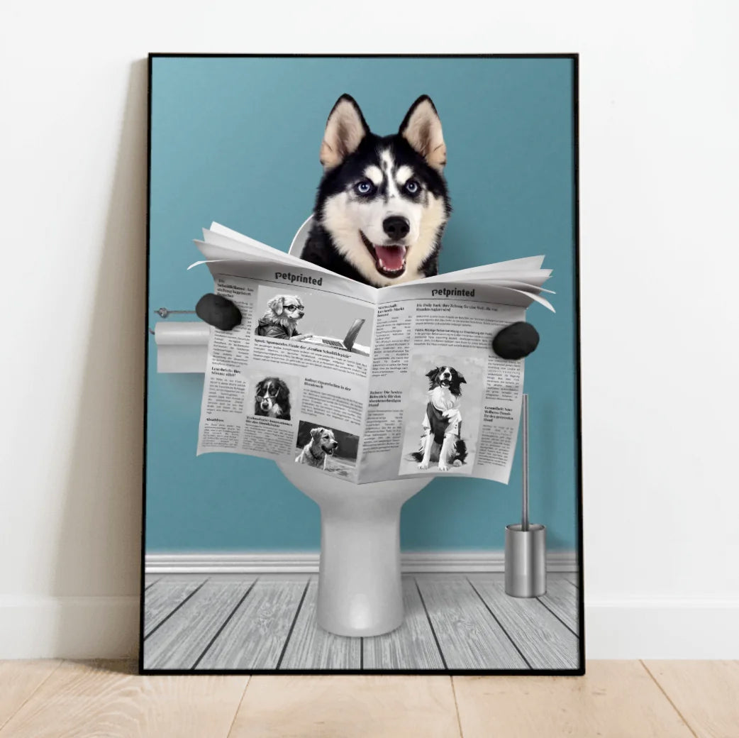 Personalisiertes Poster - Wichtige Sitzung mit Hund
