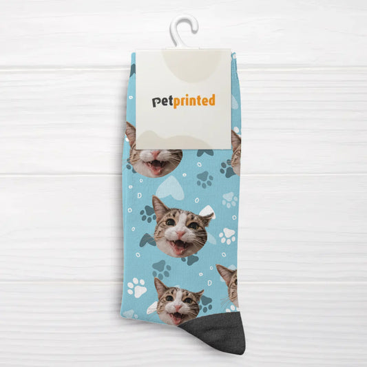 Personalisierte Socken - Dein Foto mit Katze