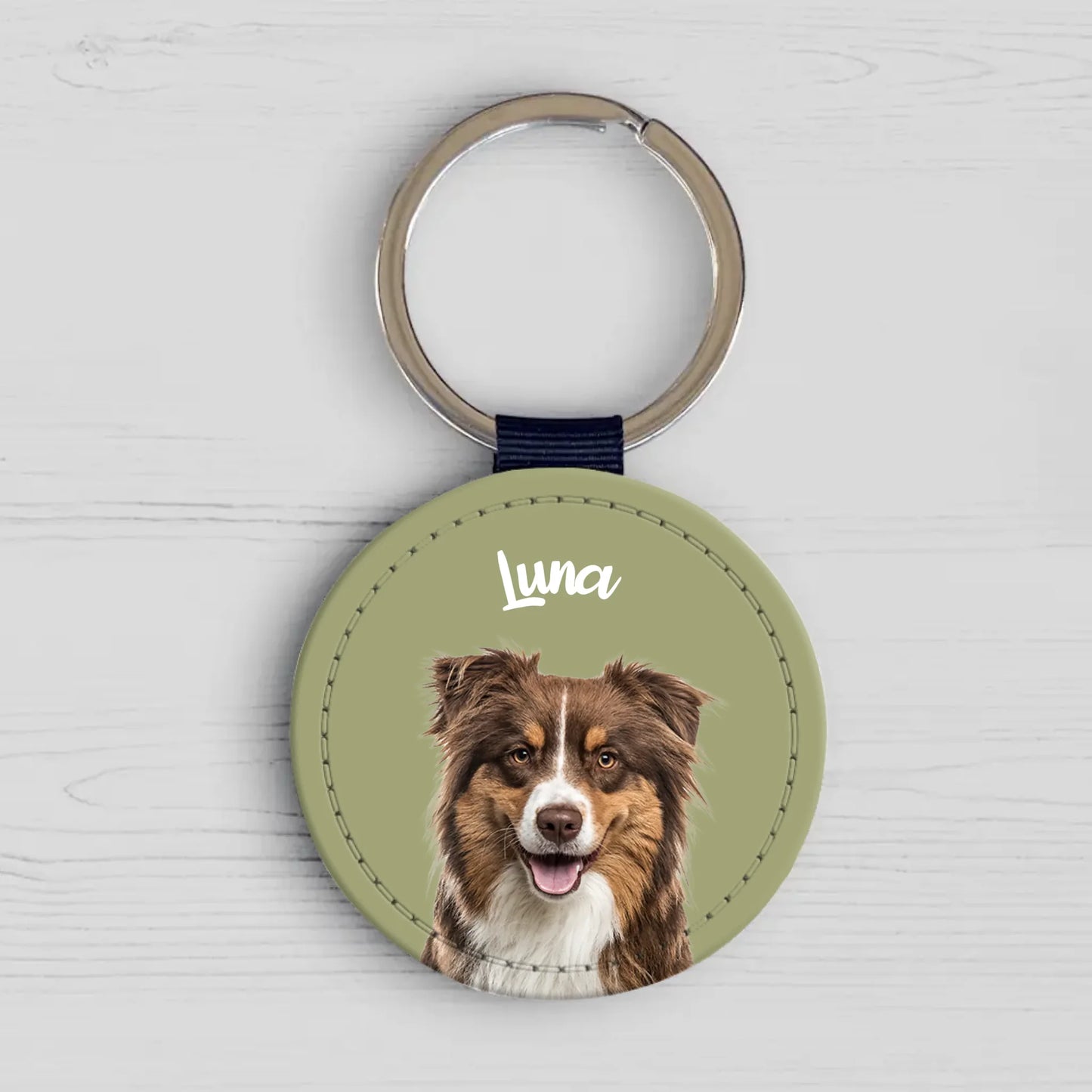Personalisierter Schlüsselanhänger - Haustierportrait mit Hund