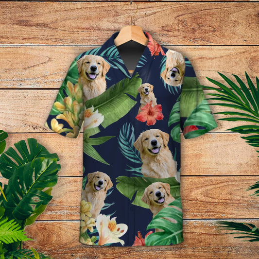 Personalisiertes Hawaiihemd - Dein Foto mit Hund