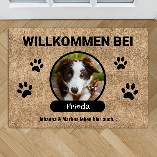 Personalisiertes Namensschild - Dein Foto mit Hund