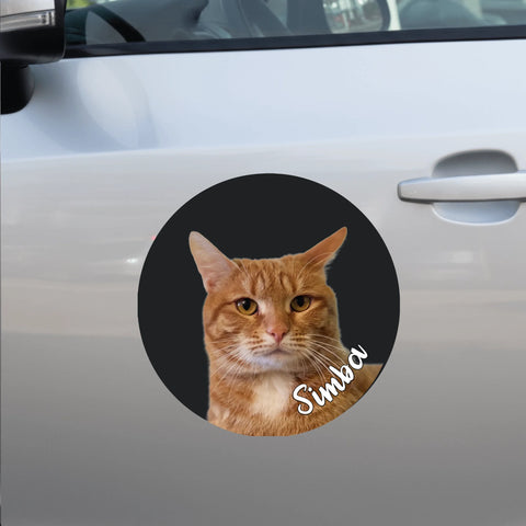 Personalisierter Autoaufkleber - Dein Foto mit Katze - Featured Image