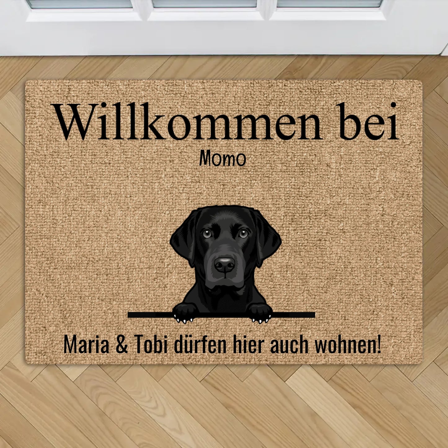 Personalisierte Fußmatte - Alle meine Fellnasen mit Hund