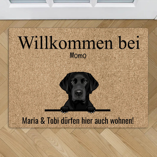 Personalisierte Fußmatte - Alle meine Fellnasen mit Hund