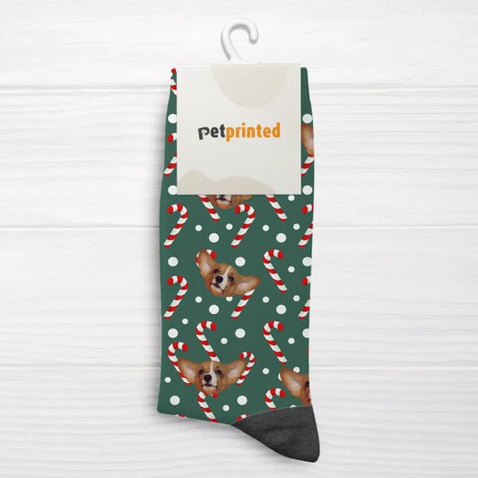 Personalisierte Socken - Weihnachten mit Hund
