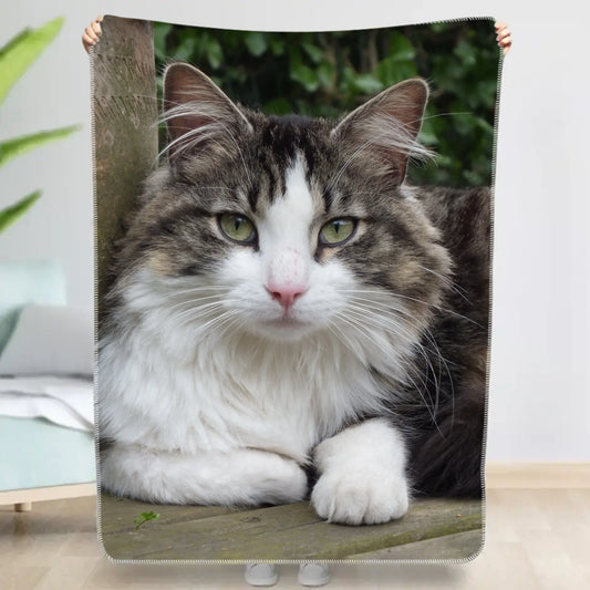 Personalisierte Decke - Dein Foto mit Katze
