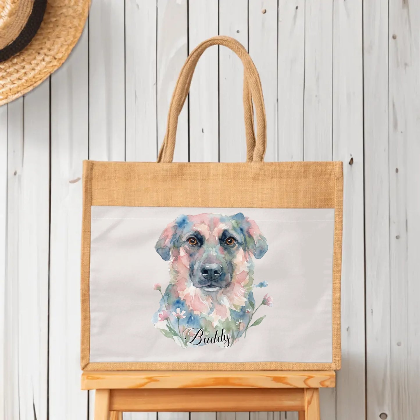 Personalisierte Einkaufstasche - Aquarell