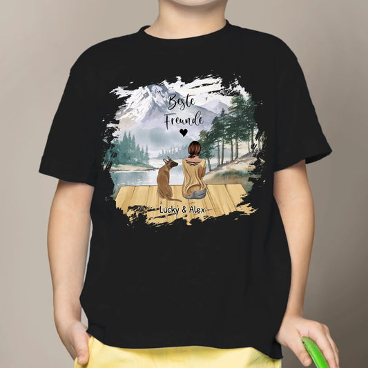 Personalisiertes Kinder T-Shirt - Unterwegs mit Haustier