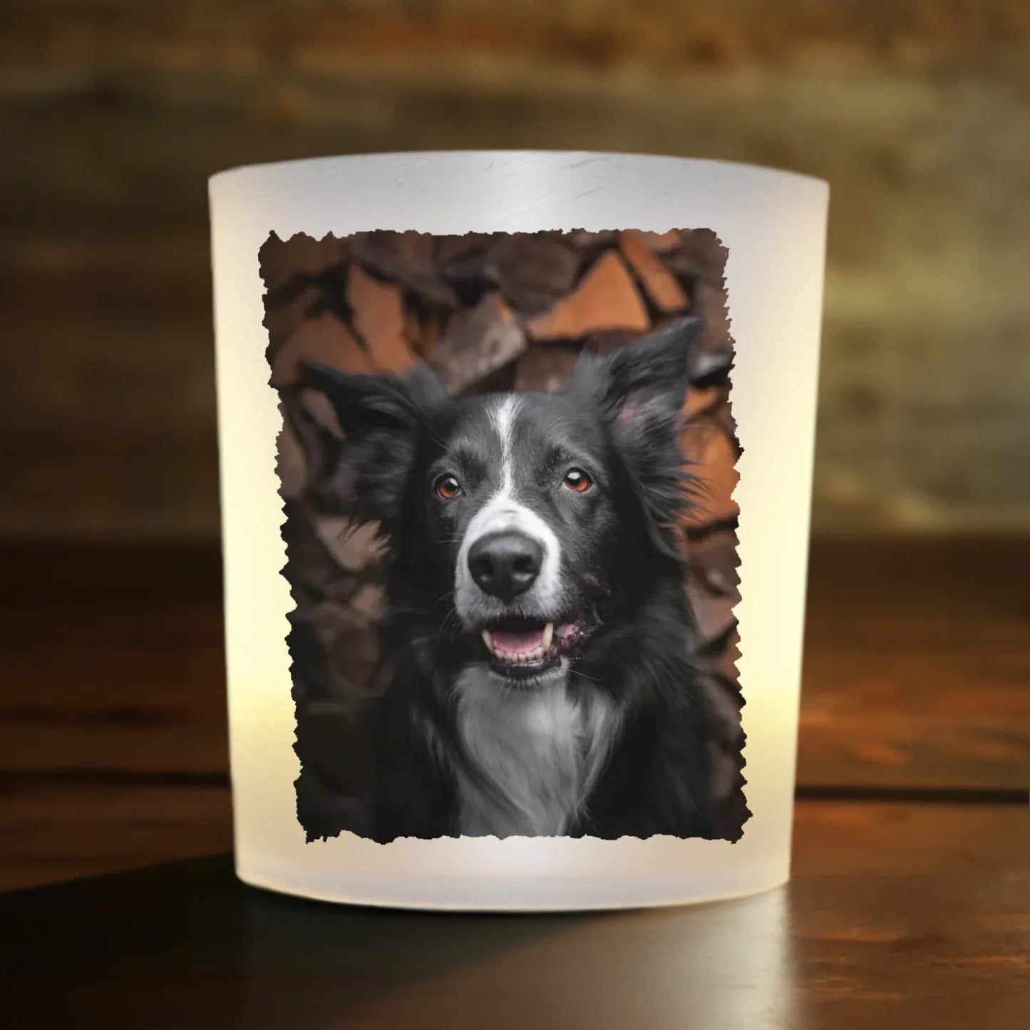 Personalisiertes Teelicht - Haustierportrait