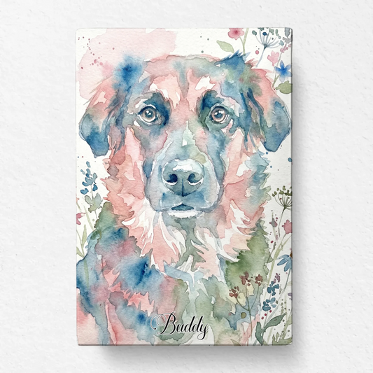 Personalisierte Leinwand - Aquarell