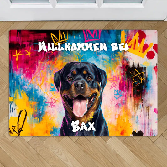 Personalisierte Fußmatte - Graffiti