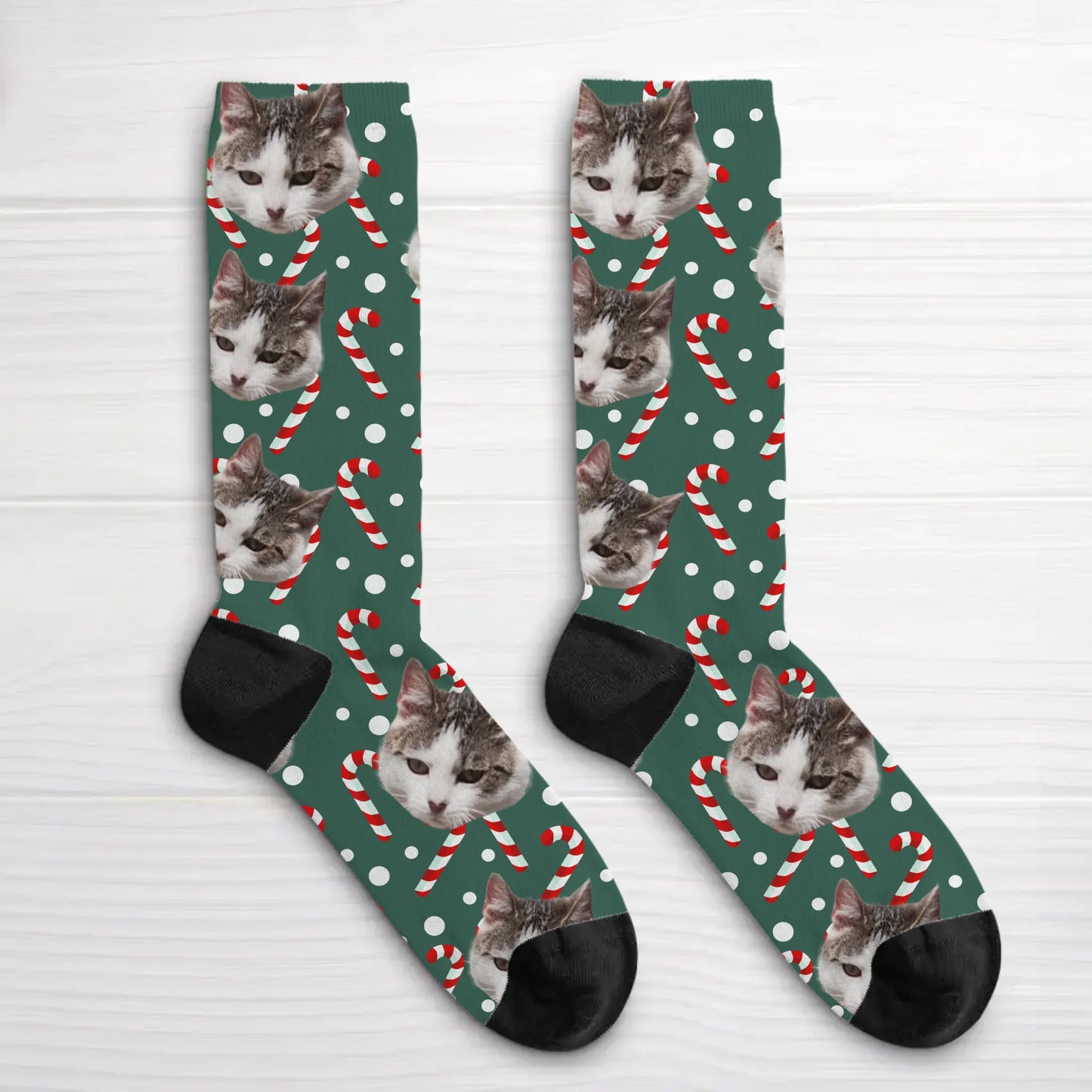 Personalisierte Socken - Weihnachten mit Katze