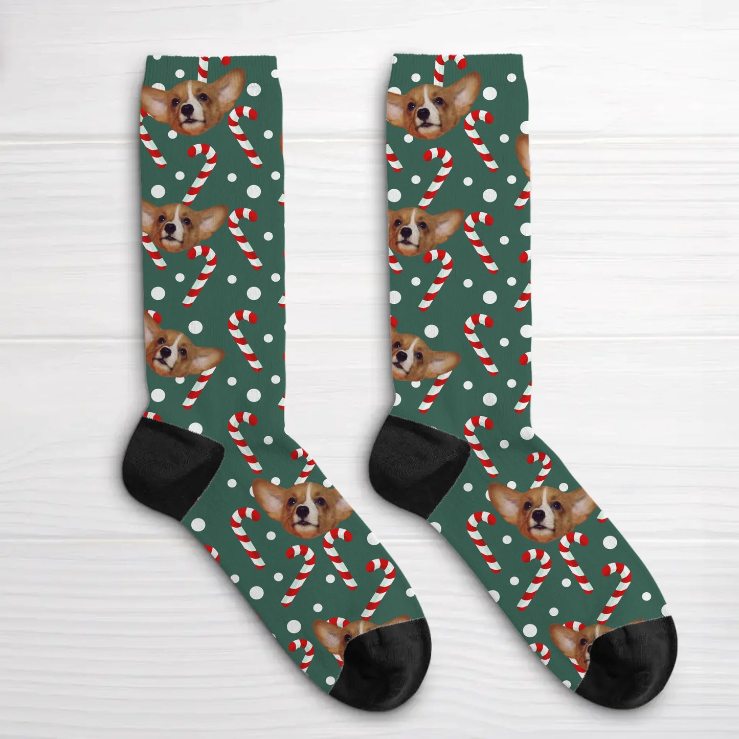 Personalisierte Socken - Weihnachten mit Hund