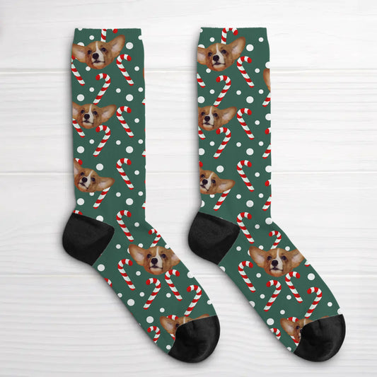 Personalisierte Socken - Weihnachten mit Hund