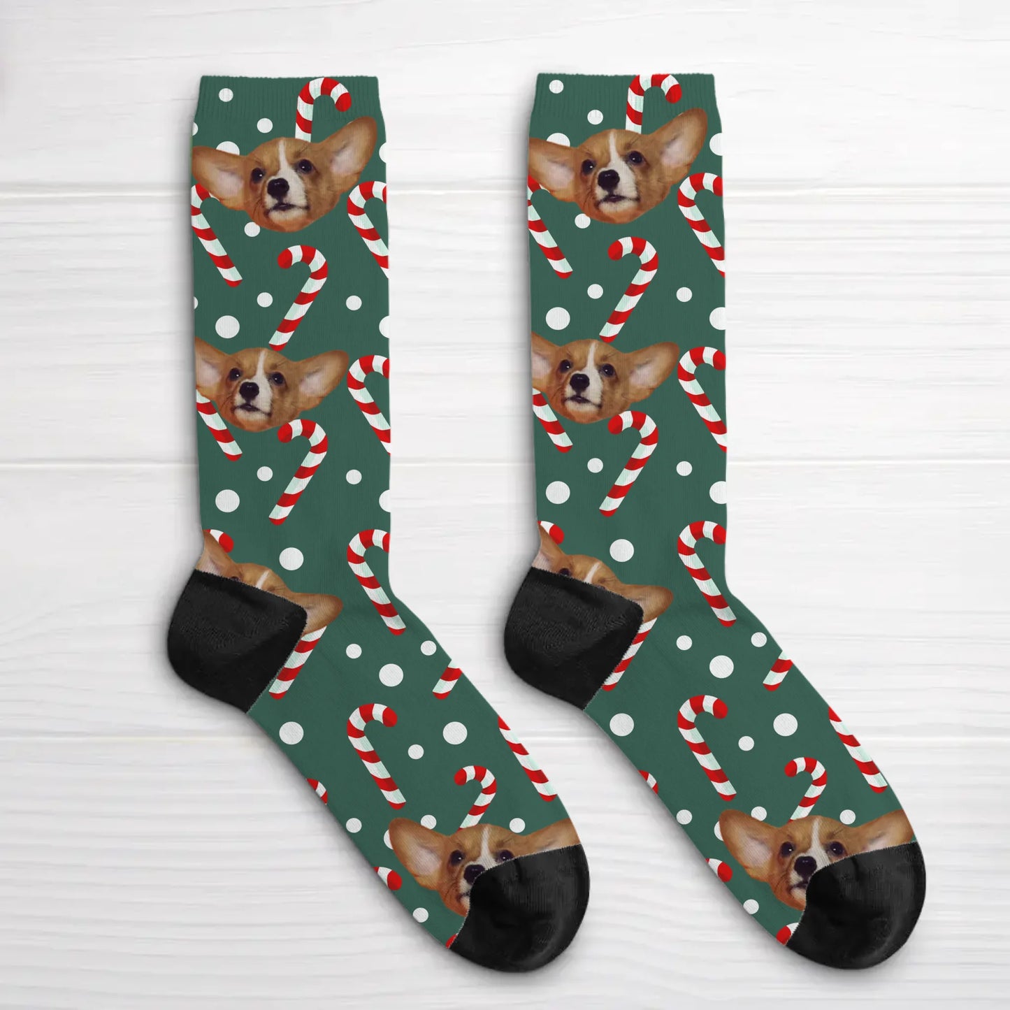 Personalisierte Socken - Weihnachten mit Hund