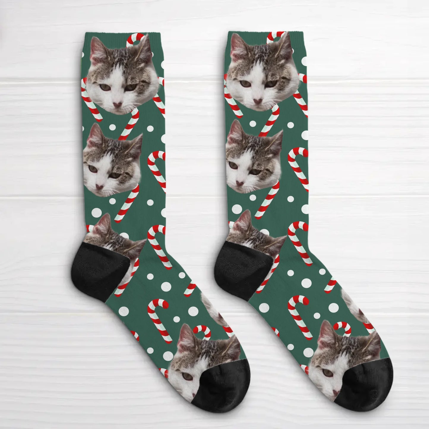 Personalisierte Socken - Weihnachten mit Katze