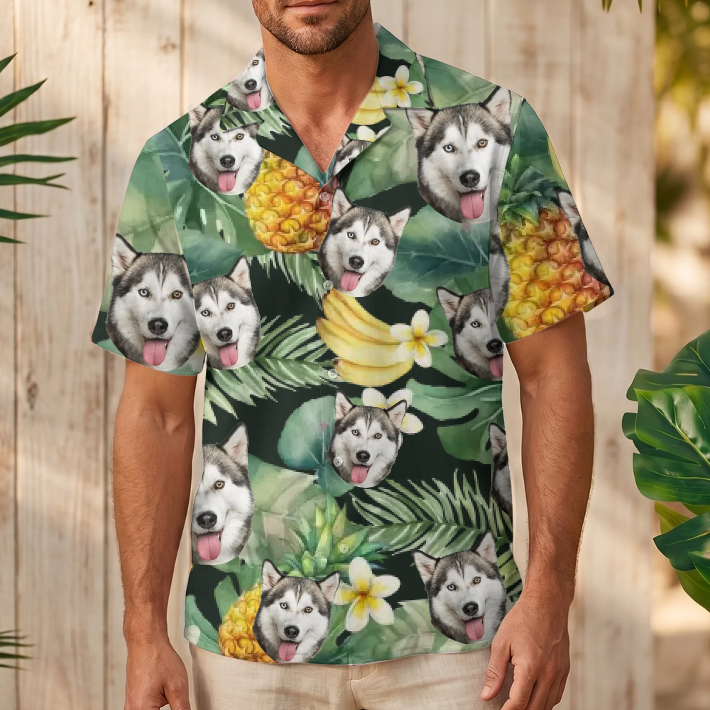 Personalisiertes Hawaiihemd - Tropische Früchte