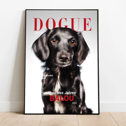Personalisiertes Poster - Dogue mit Hund
