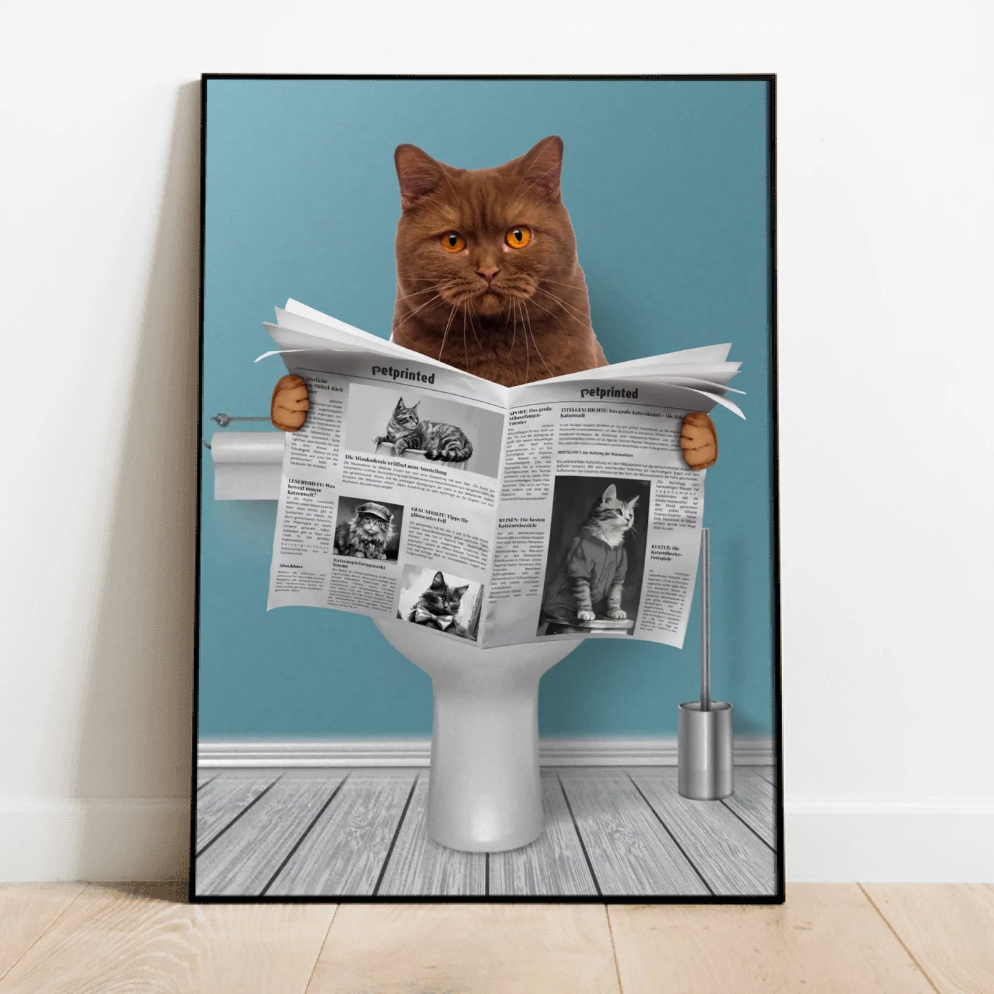 Personalisiertes Poster - Wichtige Sitzung mit Katze