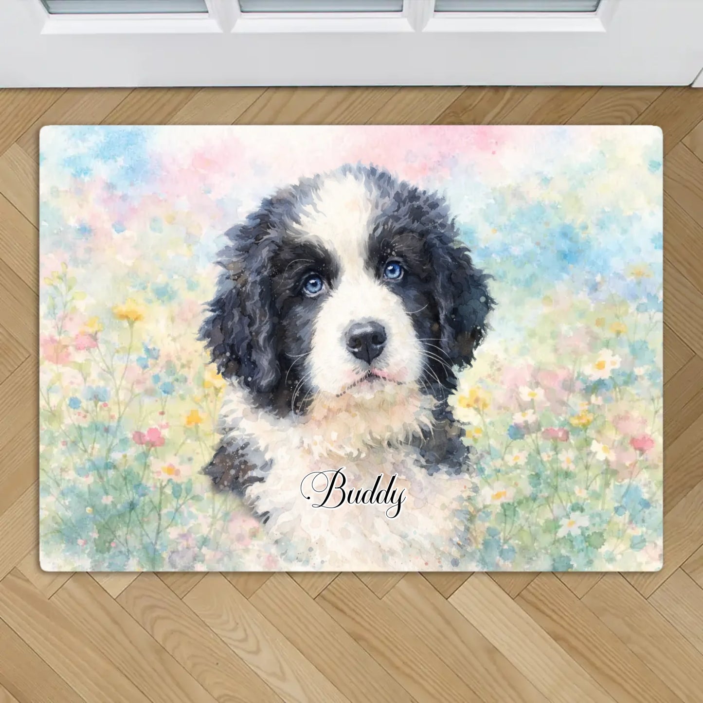 Personalisierte Fußmatte - Aquarell