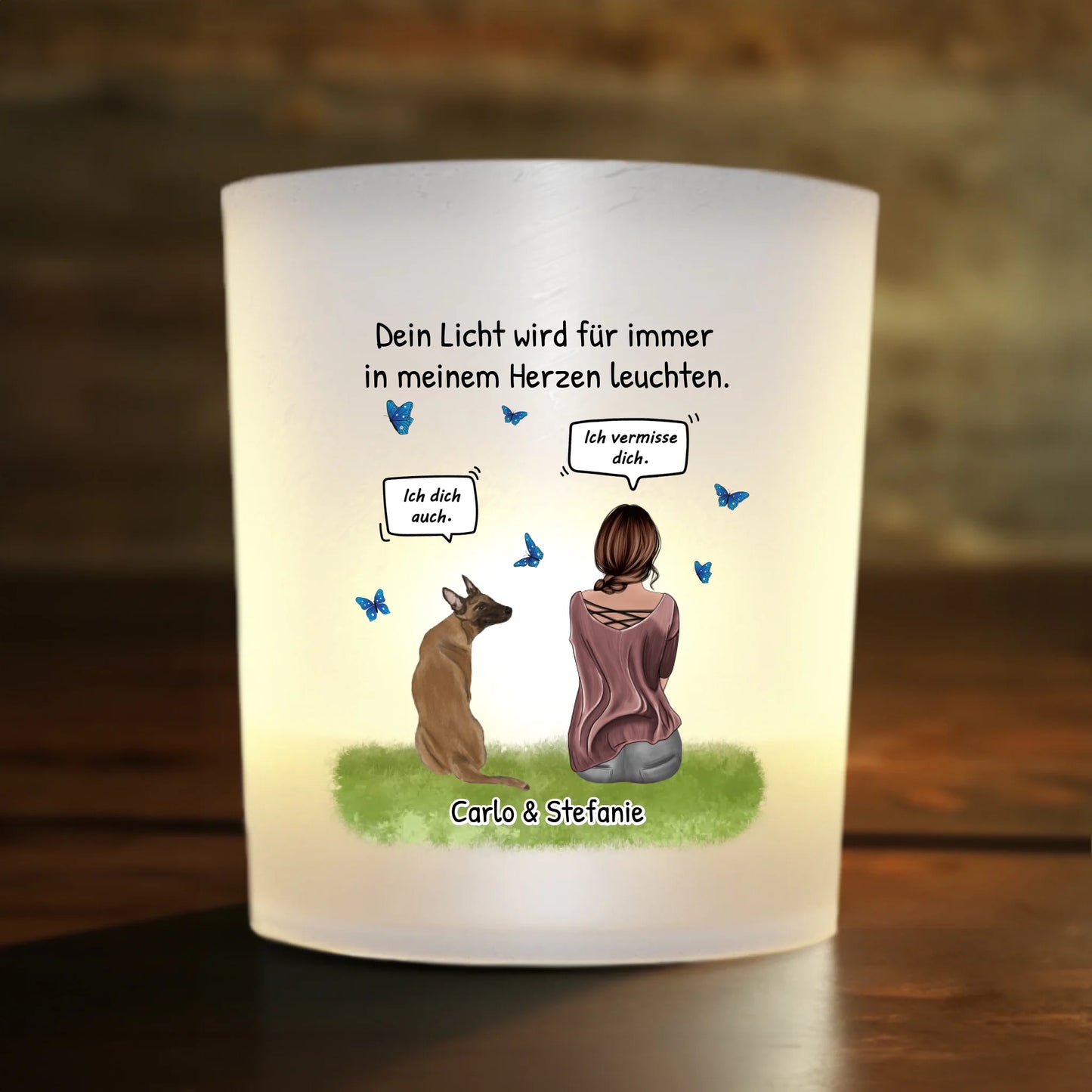 Personalisiertes Teelicht - Dein Licht in meinem Herzen