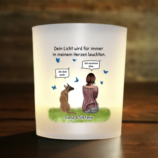 Personalisiertes Teelicht - Dein Licht in meinem Herzen