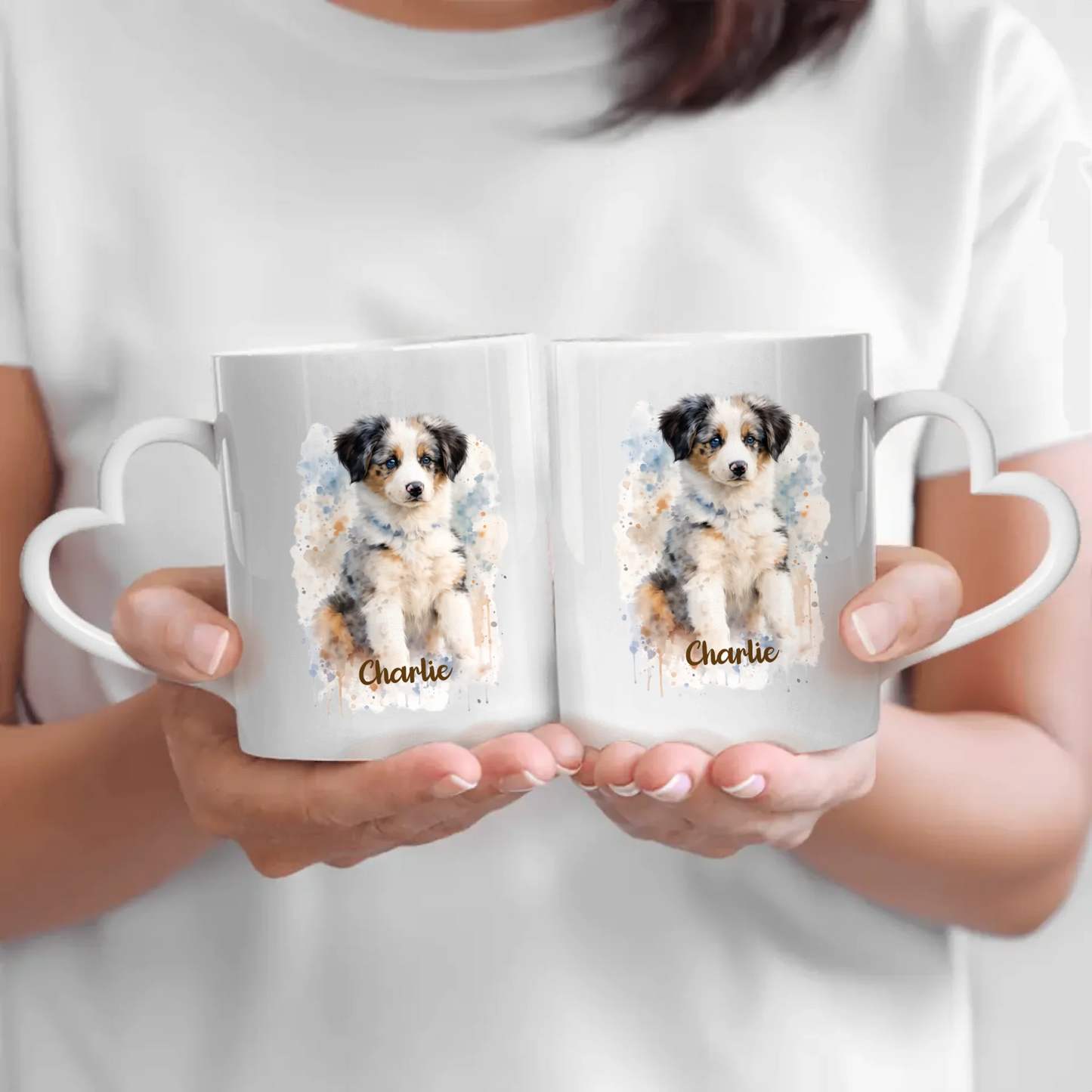 Personalisierte Tasse - Aquarell Realistisches Porträt