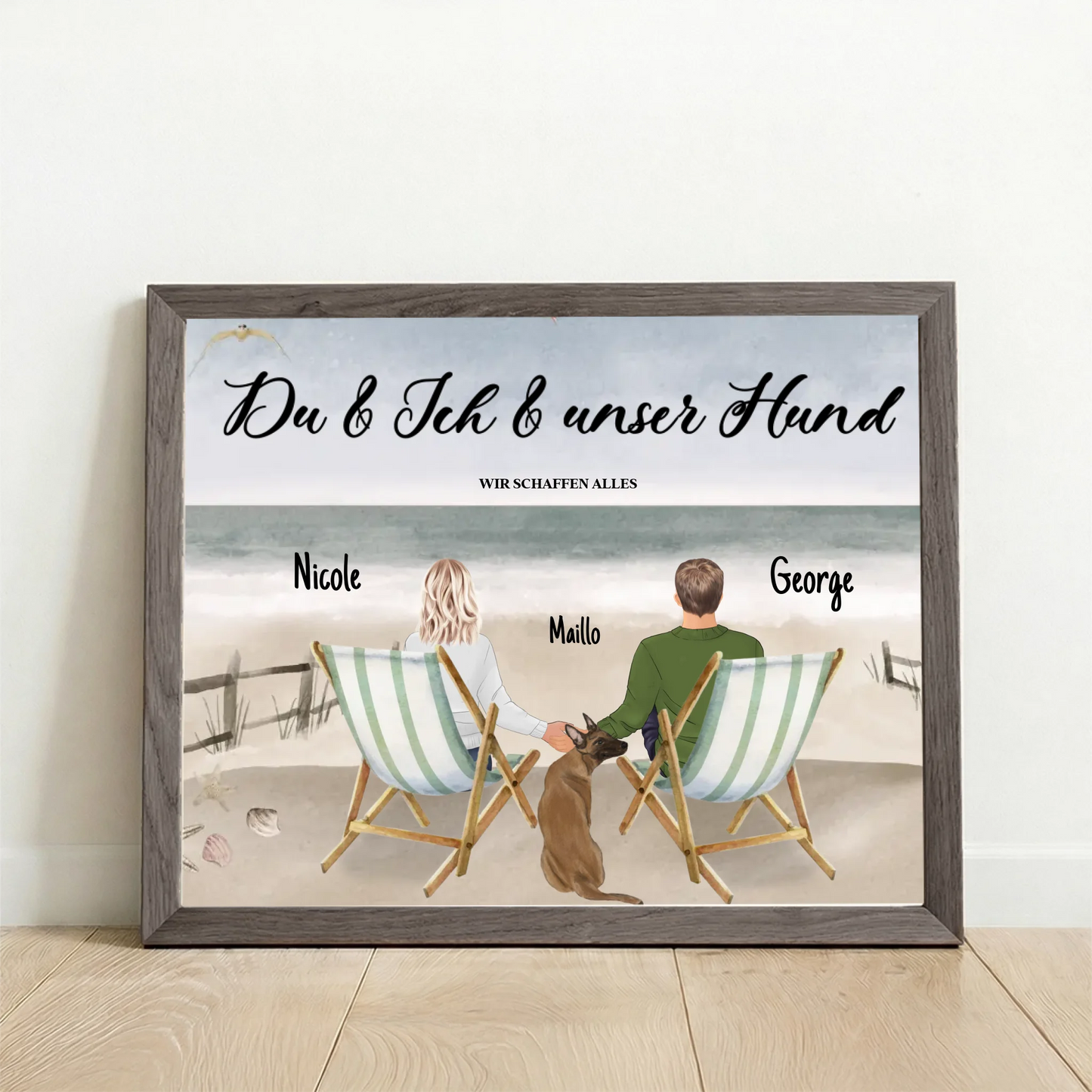 Framed Poster UK horizontal oak