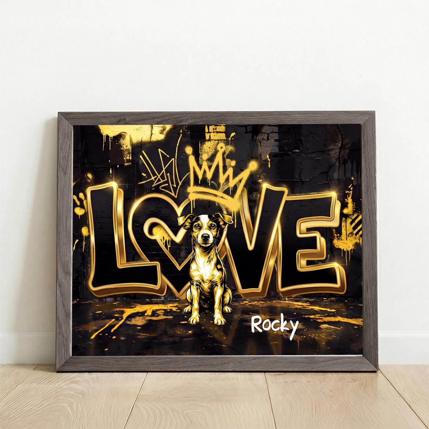 Framed Poster UK horizontal oak
