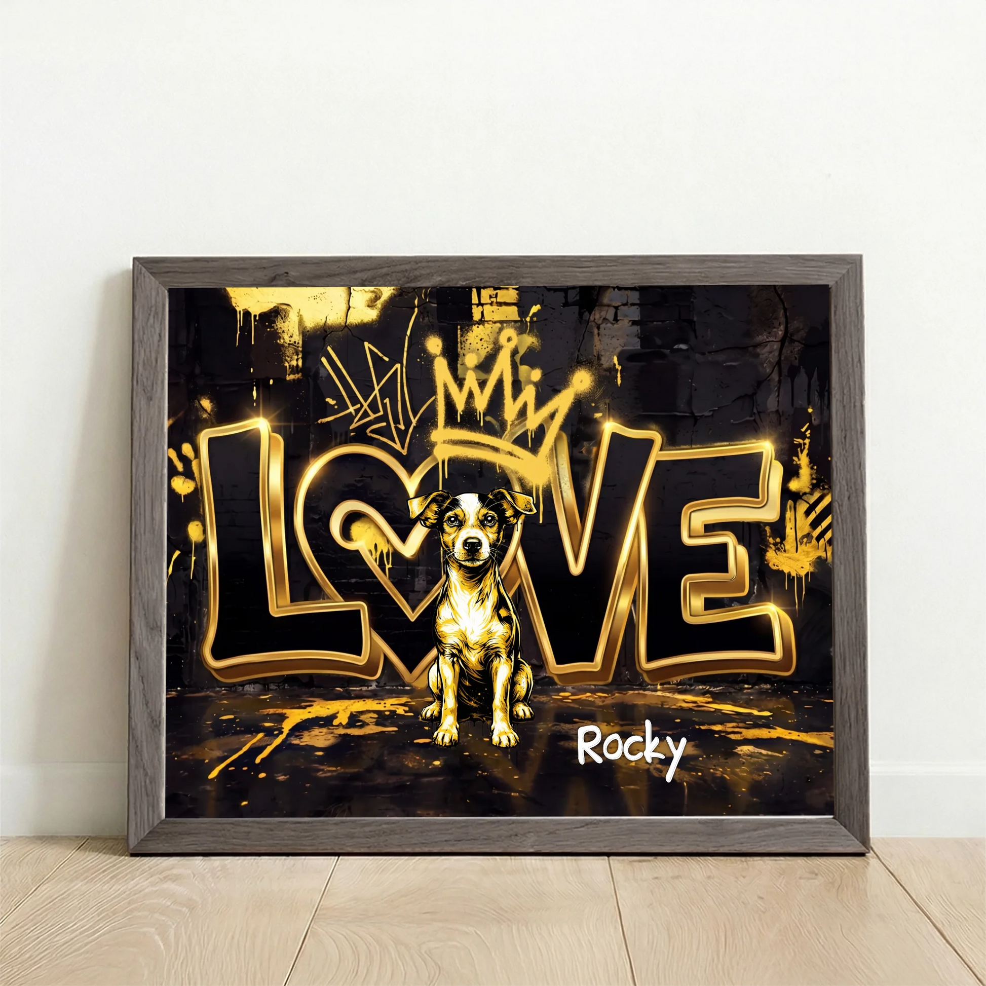 Framed Poster UK horizontal oak